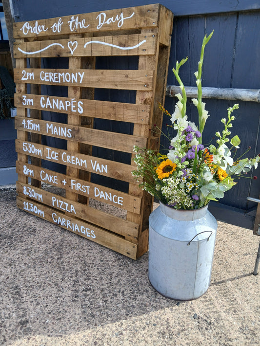 Sam and Dans Rustic Barn Wedding Flowers - Cheshire
