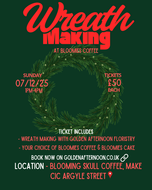 Wreath Making Wirral, With Bloomies Coffee Argyle Street