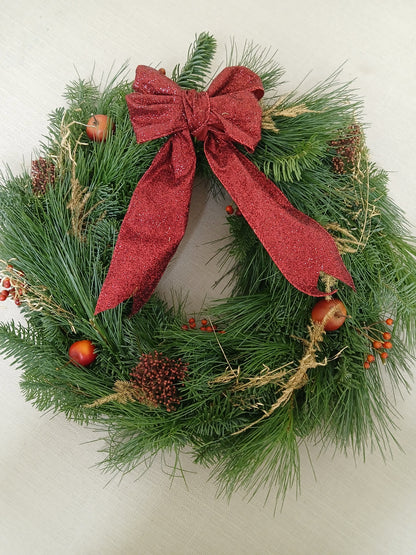 Real spruce christmas door wreath 