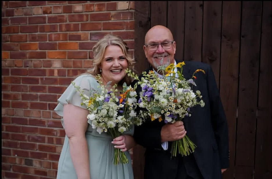 Rustic wildflower cheshire wedding flowers 